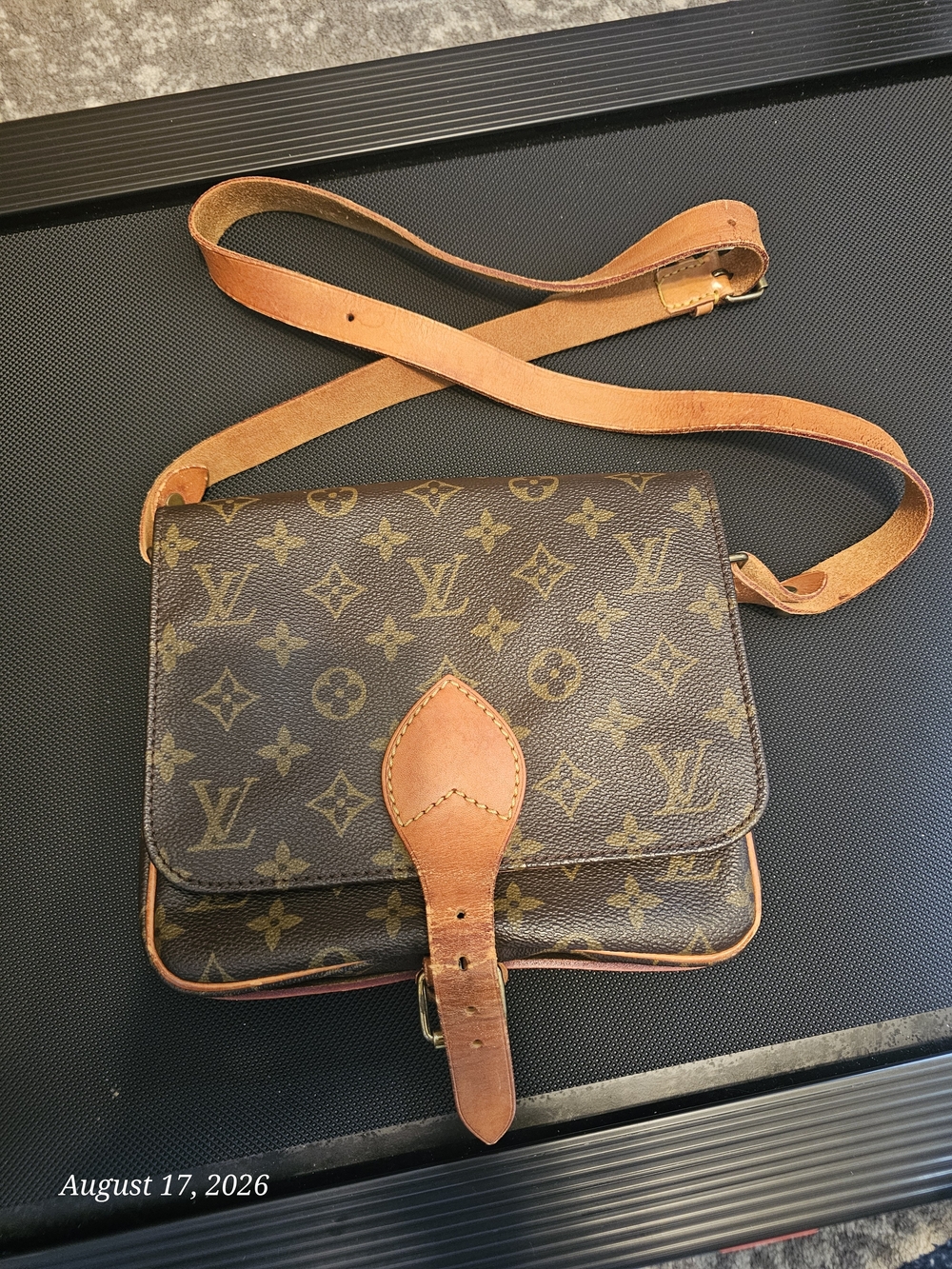 Louis Vuitton Monogram Messenger Bag in Brown & Tan With COA